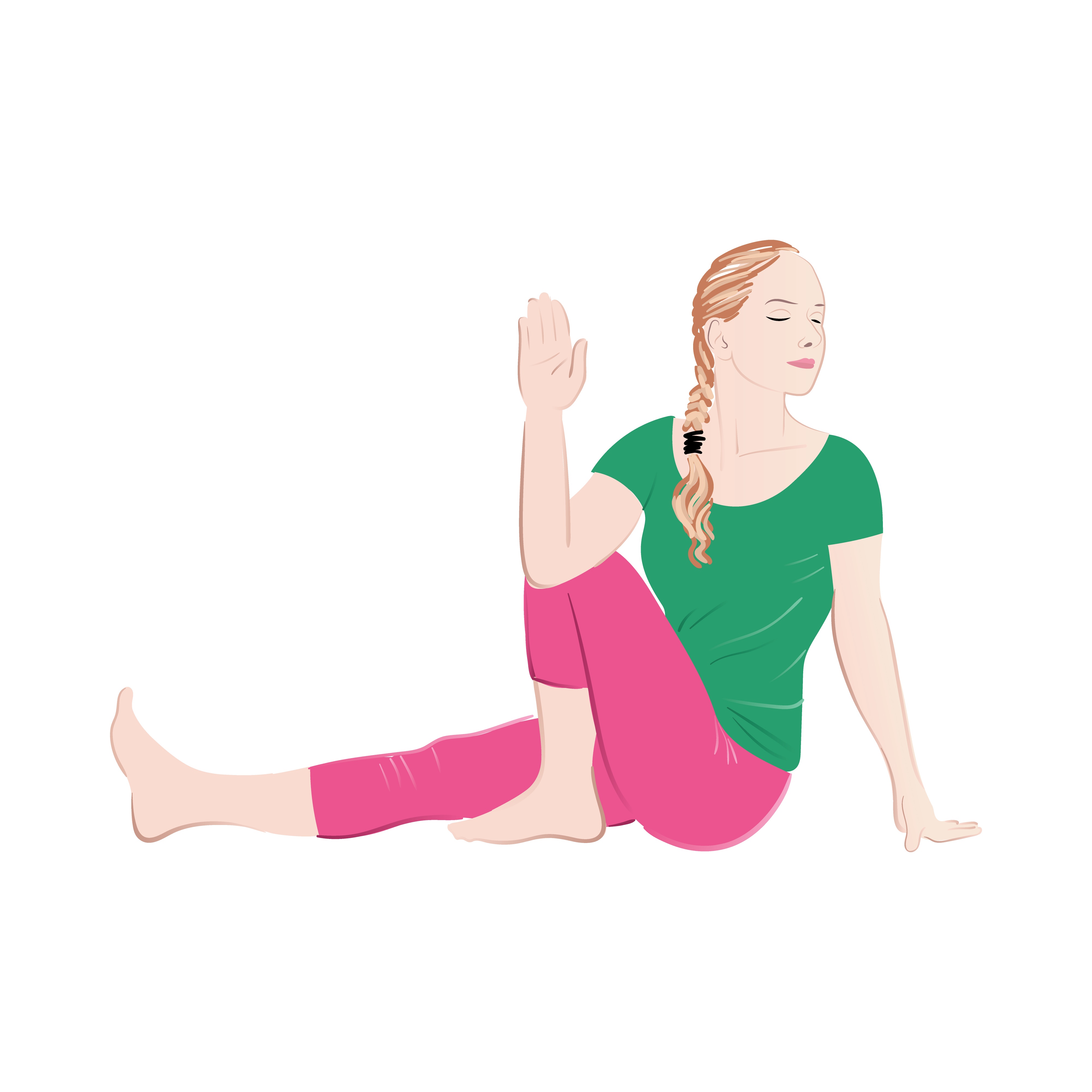 Yoga Seated Twist Pose SVG Cut file by Creative Fabrica Crafts · Creative  Fabrica